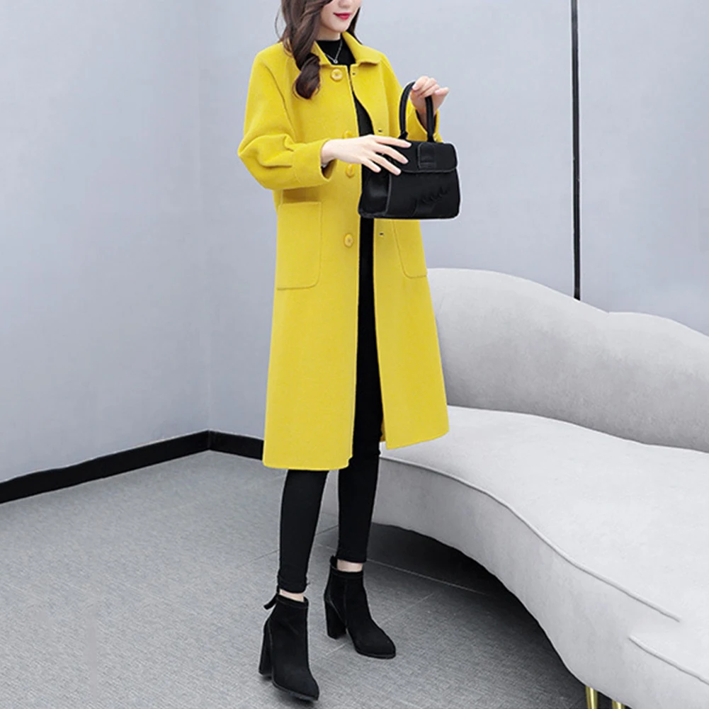 Long Turn Down Collar Outfit Women Pure Pocket Overcoat Popular Polyester Long Sleeves Button Cardigan Daily Leisure Outwear
Long Turn Down Collar Outfit Women Pure Pocket Overcoat Popular Polyester Long Sleeves Button Cardigan Daily Leisure Outwear