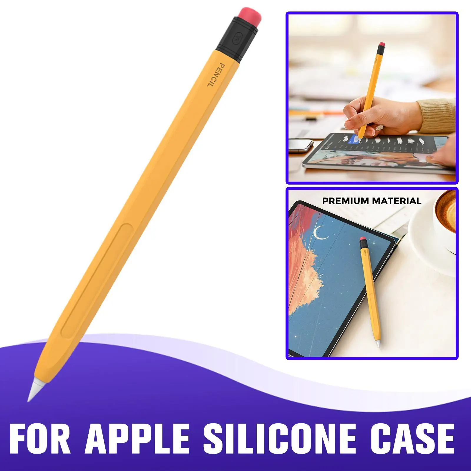 For Apple Capacitor Pen Silicone Protective Case Apple Pencil 2nd Generation Vintage Pencil Anti Slip And Anti Drop Pen Case
For Apple Capacitor Pen Silicone Protective Case Apple Pencil 2nd Generation Vintage Pencil Anti Slip And Anti Drop Pen Case