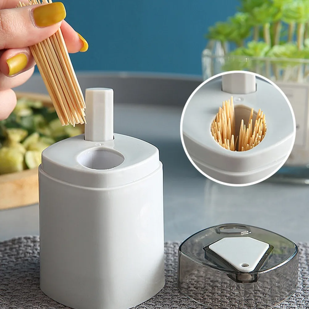 Household Automatic Toothpick Box Toothpick Holder Storage Blue / Grey / Pink Container For Restaurant Kitchen Creative
Household Automatic Toothpick Box Toothpick Holder Storage Blue / Grey / Pink Container For Restaurant Kitchen Creative
