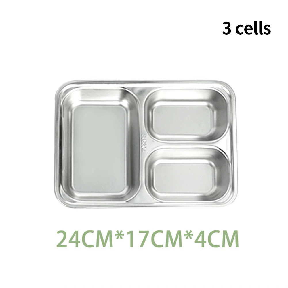 Dinner Plates Food Plate Mess Hall Stainless Steel 2/3/4/5 Grids Dinner Tray Dinnerware Divider Plate For School
Dinner Plates Food Plate Mess Hall Stainless Steel 2/3/4/5 Grids Dinner Tray Dinnerware Divider Plate For School
