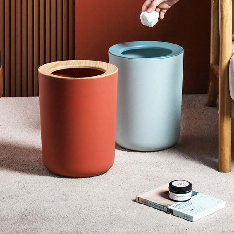 12 L Small Round Plastic Trash Can with Pressure Ring for Bathroom Kitchen Home Office Can Hide Trash Bags 
12 L Small Round Plastic Trash Can with Pressure Ring for Bathroom Kitchen Home Office Can Hide Trash Bags