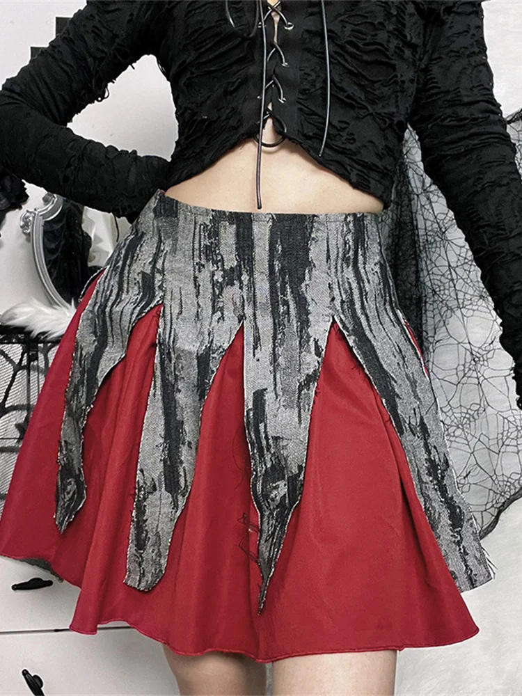 Gothic Sexy High Waist Dark Style Contrast Color A Hem Pleated Skirt Harajuku Vintage Street Stripe Skirt 2022 New Mini Skirts
Gothic Sexy High Waist Dark Style Contrast Color A Hem Pleated Skirt Harajuku Vintage Street Stripe Skirt 2022 New Mini Skirts