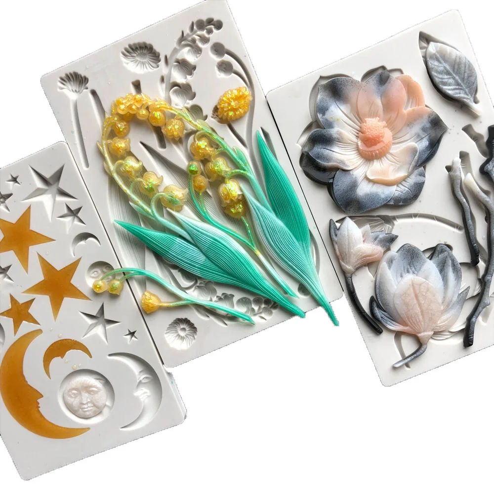 Creative Moon Star Lily of The Valley Rose Silicone Fondant Mold Cake Decorating Tools Chocolate Cupcake Baking Mold Kitchen
Creative Moon Star Lily of The Valley Rose Silicone Fondant Mold Cake Decorating Tools Chocolate Cupcake Baking Mold Kitchen