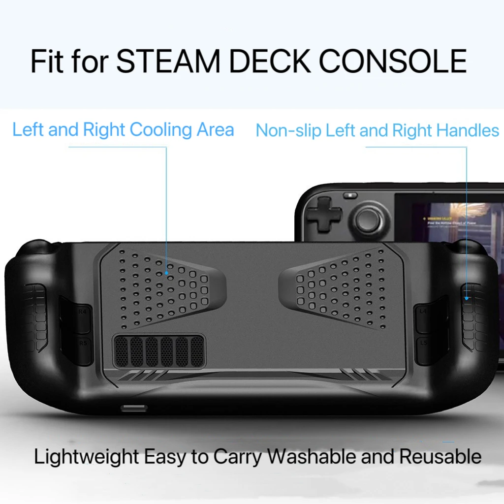 Cooling Backshell Cases Game Console Accessories Shockproof Anti-Scratch Housing TPU Case Protector for Steam Deck Accessories
Cooling Backshell Cases Game Console Accessories Shockproof Anti-Scratch Housing TPU Case Protector for Steam Deck Accessories