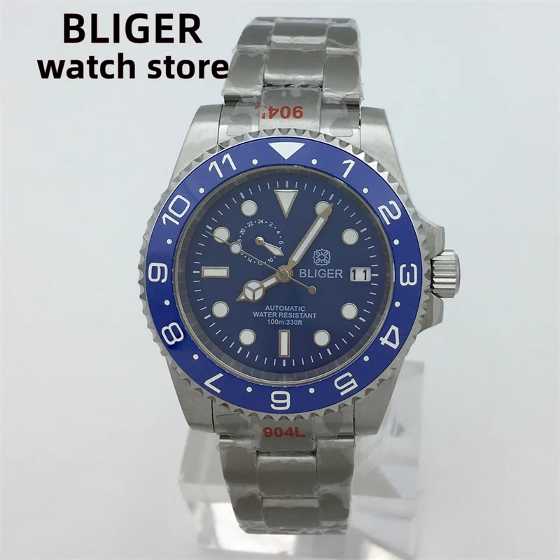 40mm NH37 Fashion men's automatic mechanical watch stainless steel strap case Sapphire glass 3 o 'clock Crown Date Blue dial
40mm NH37 Fashion men's automatic mechanical watch stainless steel strap case Sapphire glass 3 o 'clock Crown Date Blue dial