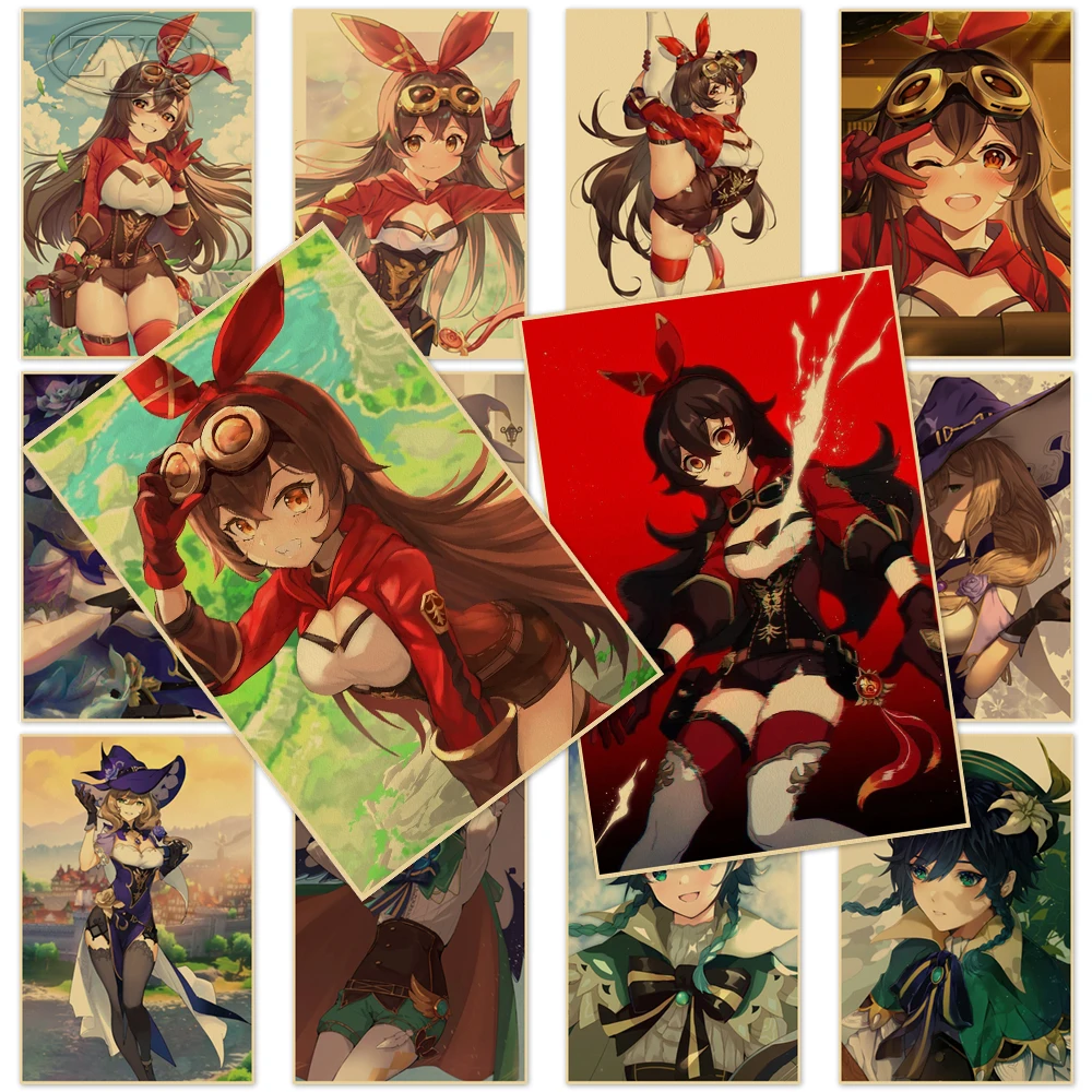 Amber Paintings Art Venti Poster Genshin Impact Kraft Paper Game Picture Paintings Mural Home Children Room Wall Aesthetic Decor
Amber Paintings Art Venti Poster Genshin Impact Kraft Paper Game Picture Paintings Mural Home Children Room Wall Aesthetic Decor