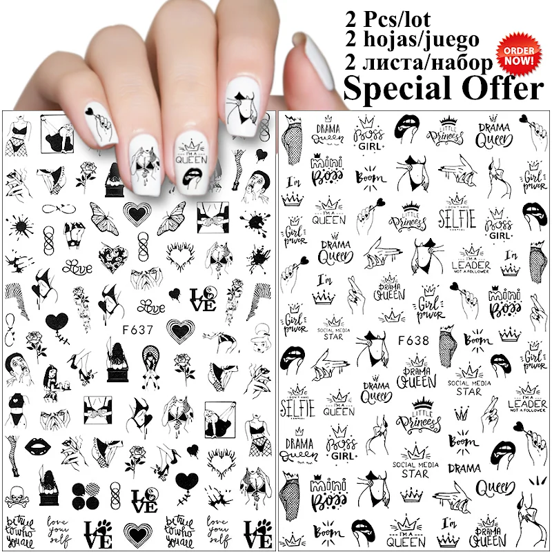 2шт маникюр ногтей наклейки сексуальная девушка дизайн ногтей искусство украшения слайдер самоклеящиеся наклейки для ногтей
2шт маникюр ногтей наклейки сексуальная девушка дизайн ногтей искусство украшения слайдер самоклеящиеся наклейки для ногтей