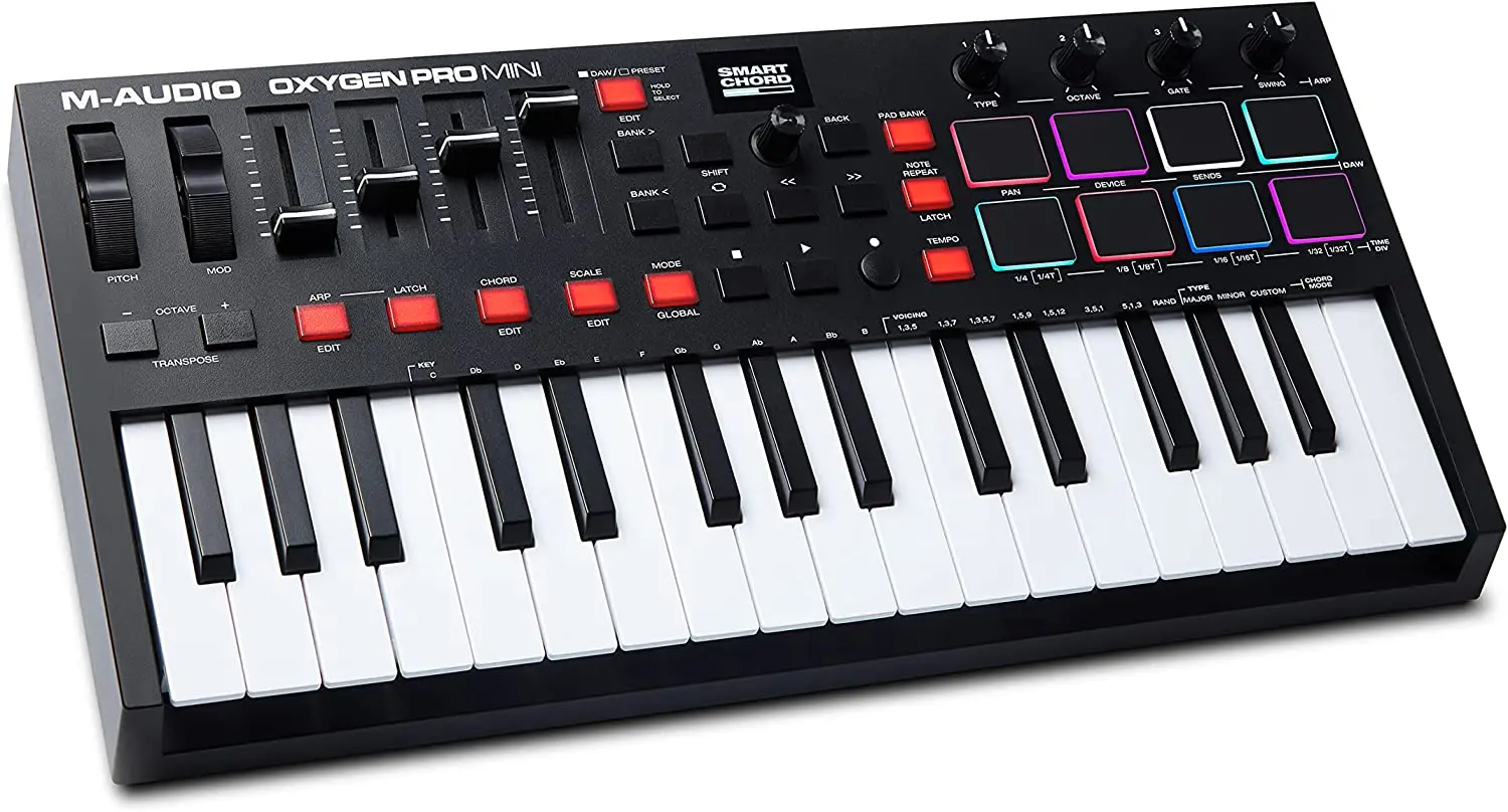 Summer discount of 50% M-Audio Oxygen Pro Mini – 32 Key USB MIDI Keyboard
Summer discount of 50% M-Audio Oxygen Pro Mini – 32 Key USB MIDI Keyboard