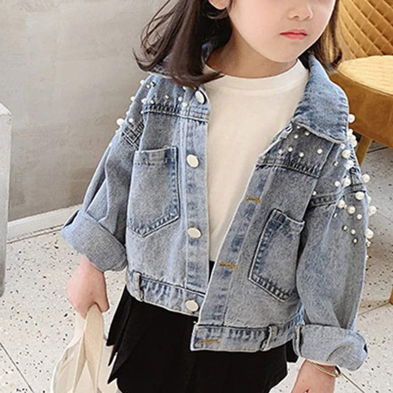 Jacket Girls Sleeve Spring 2022 Sweet Korean Korean Long And Top Denim New Lapel Autumn Jacket Cardigan Fall Button Loose Pearl 
Jacket Girls Sleeve Spring 2022 Sweet Korean Korean Long And Top Denim New Lapel Autumn Jacket Cardigan Fall Button Loose Pearl