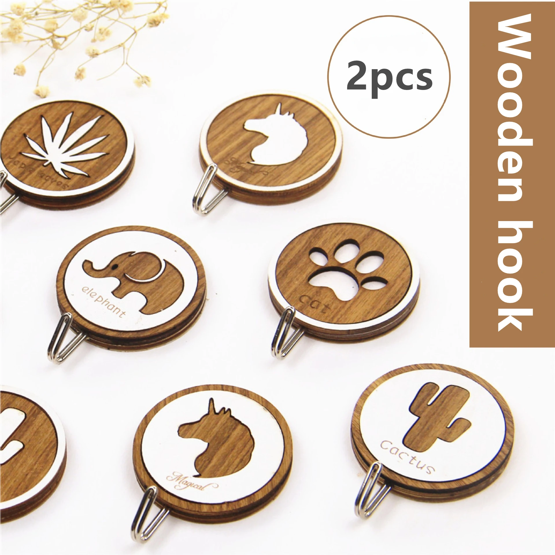 2Pcs Wall Hook Decoration Wooden Door Hooks Fridge Kitchen Room Decor Refrigerator Wood Hooks 3D Sticker Kids Room Adornment
2Pcs Wall Hook Decoration Wooden Door Hooks Fridge Kitchen Room Decor Refrigerator Wood Hooks 3D Sticker Kids Room Adornment