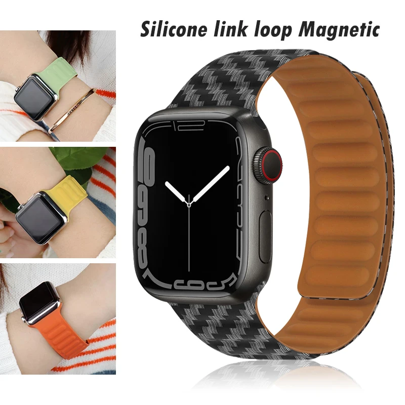 Ремешок силиконовый магнитный для apple watch band 44 мм 40 мм, спортивный резиновый браслет для iWatch Series 7 6 SE 5 4 3 2 42 45 38 41 мм
Ремешок силиконовый магнитный для apple watch band 44 мм 40 мм, спортивный резиновый браслет для iWatch Series 7 6 SE 5 4 3 2 42 45 38 41 мм
