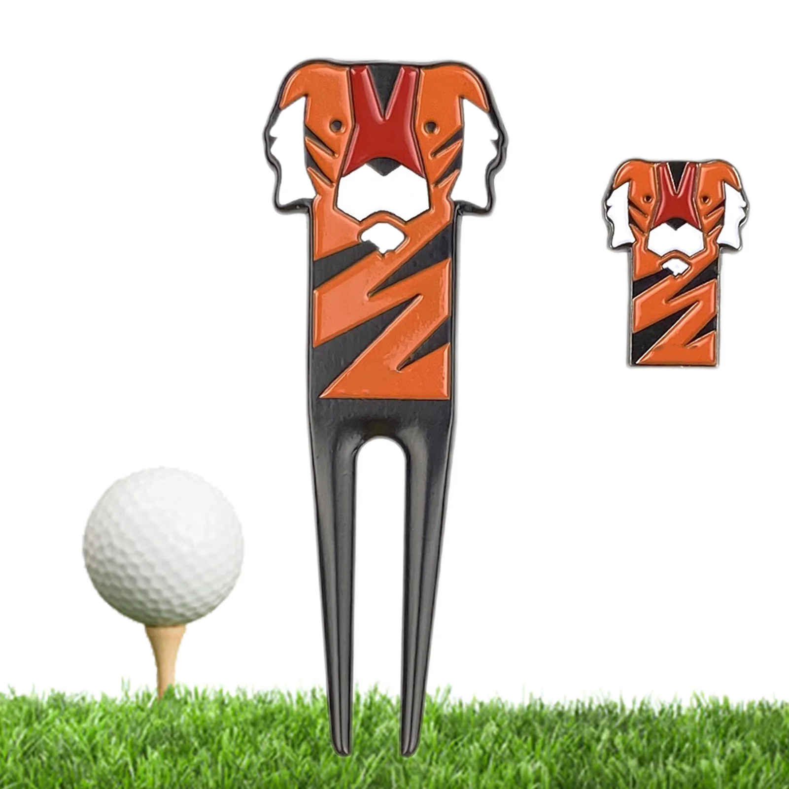 Инструмент для ремонта Golf Divot, мультяшный маленький тигровый рисунок, маркер для мяча для гольфа, легкий и портативный брикет для гольфистов
Инструмент для ремонта Golf Divot, мультяшный маленький тигровый рисунок, маркер для мяча для гольфа, легкий и портативный брикет для гольфистов
