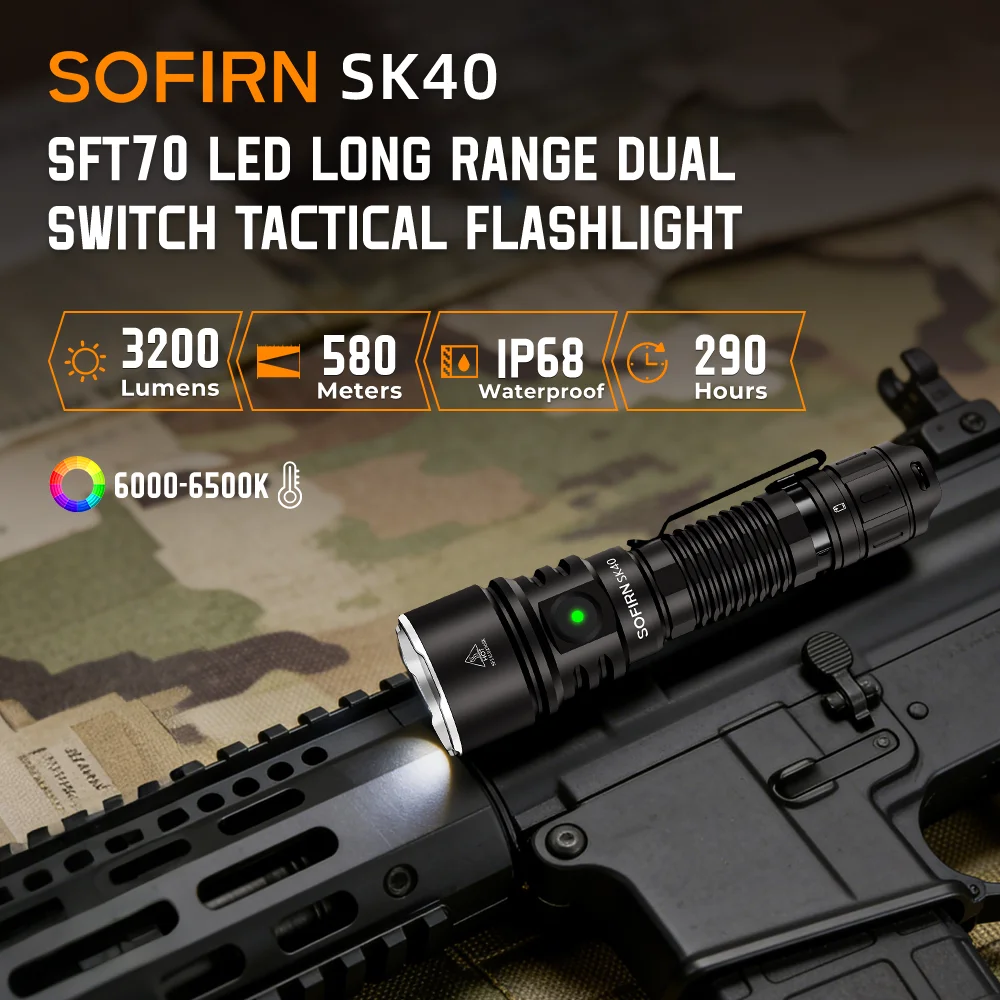Sofirn SK40 21700 Тактический фонарь
Sofirn SK40 21700 Тактический фонарь