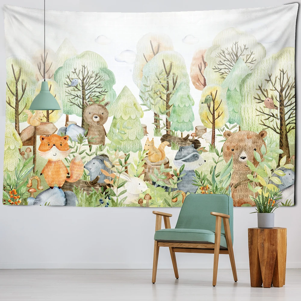3d Print Fashion Tapestry Colorful Animal Forest Illustration Tapestry Wall Hanging Kawaii Cartoon Style Aesthetic Home Decor
3d Print Fashion Tapestry Colorful Animal Forest Illustration Tapestry Wall Hanging Kawaii Cartoon Style Aesthetic Home Decor