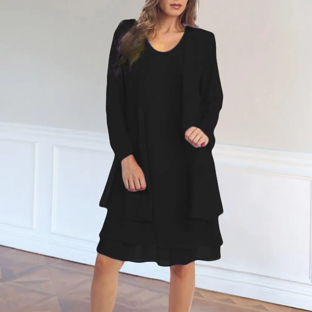 1 Set Plus Size Office Lady Cardigan Dress Solid Color Flowy Plus Size Relaxed Fit Chiffon Dress Coat for Party Clothing
1 Set Plus Size Office Lady Cardigan Dress Solid Color Flowy Plus Size Relaxed Fit Chiffon Dress Coat for Party Clothing