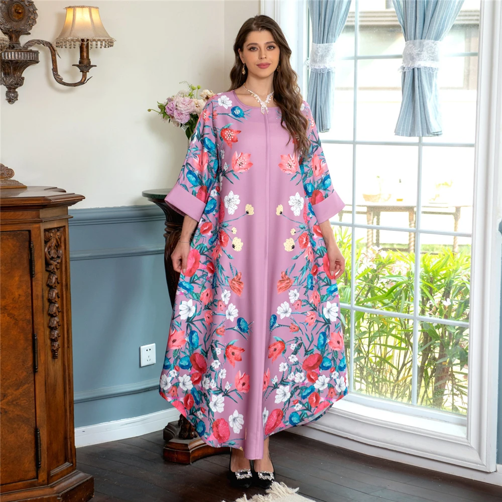 Muslim Woman Abaya Dubai Luxury Floral Print Dashiki Long Dresses Islamic Clothing Caftan Marocaine Femme Turkey Boubou Gowns
Muslim Woman Abaya Dubai Luxury Floral Print Dashiki Long Dresses Islamic Clothing Caftan Marocaine Femme Turkey Boubou Gowns