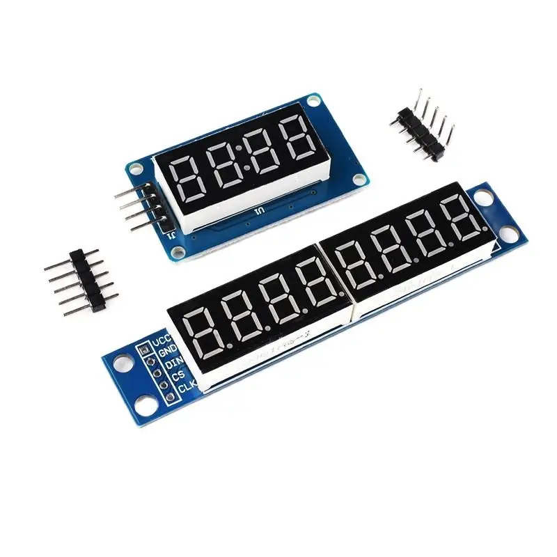 0.5 inch 4/8-bit digital tube display module with time clock TM1637 serial drive MAX7219 adjustable led
0.5 inch 4/8-bit digital tube display module with time clock TM1637 serial drive MAX7219 adjustable led