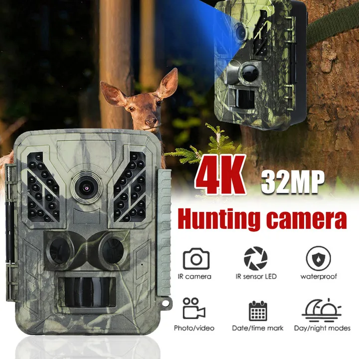4K HD 32MP Outdoor Mini Trail Camera Infrared Night Vision Motion Activated Hunting Trap Game IP66 Waterproof Wildlife Camera
4K HD 32MP Outdoor Mini Trail Camera Infrared Night Vision Motion Activated Hunting Trap Game IP66 Waterproof Wildlife Camera