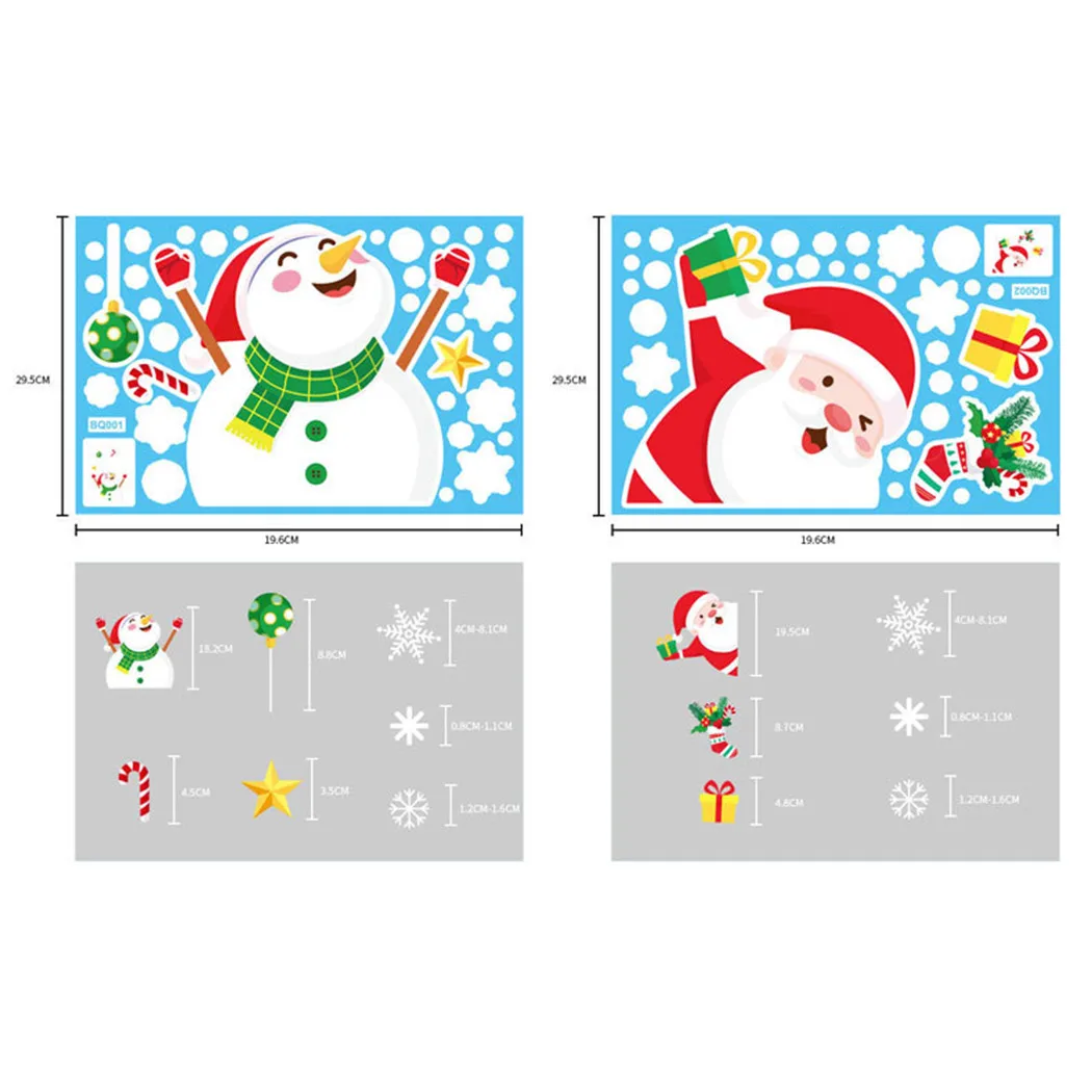 PVC Christmas Tree Old Man Snowflake Snowman Stickers Christmas Decoration Christmas Sticker 1 Set 19.6*29.5cm Non-toxic Decor
PVC Christmas Tree Old Man Snowflake Snowman Stickers Christmas Decoration Christmas Sticker 1 Set 19.6*29.5cm Non-toxic Decor