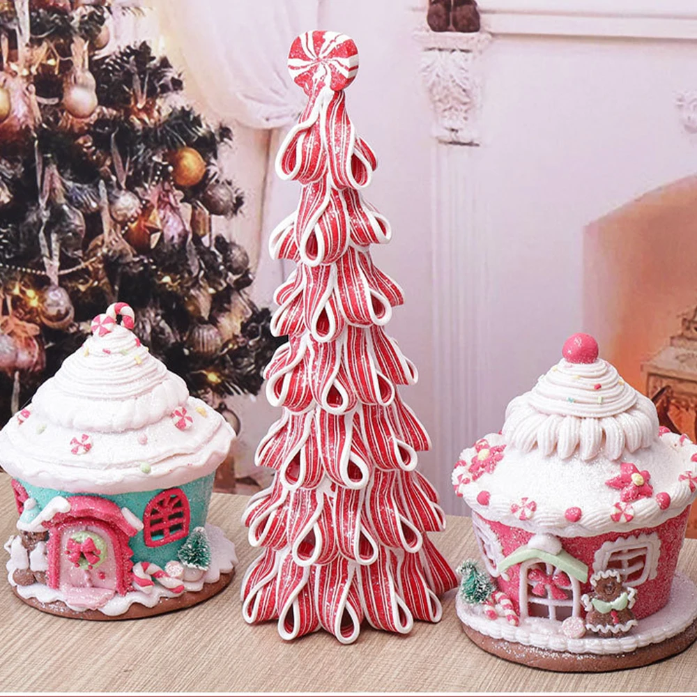 Christmas Candy House Clay Ornaments Gingerbread Houses Table Cartoon Statue Lighted Festival Decorations Candy Tree Home Decor
Christmas Candy House Clay Ornaments Gingerbread Houses Table Cartoon Statue Lighted Festival Decorations Candy Tree Home Decor
