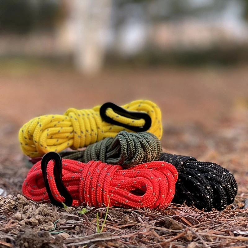 Outdoor Camping 4mm Reflective Rope Tent Rope 4 Sets of Sky Curtain Pull Rope Windproof Camping Support Rod Rope 
Outdoor Camping 4mm Reflective Rope Tent Rope 4 Sets of Sky Curtain Pull Rope Windproof Camping Support Rod Rope