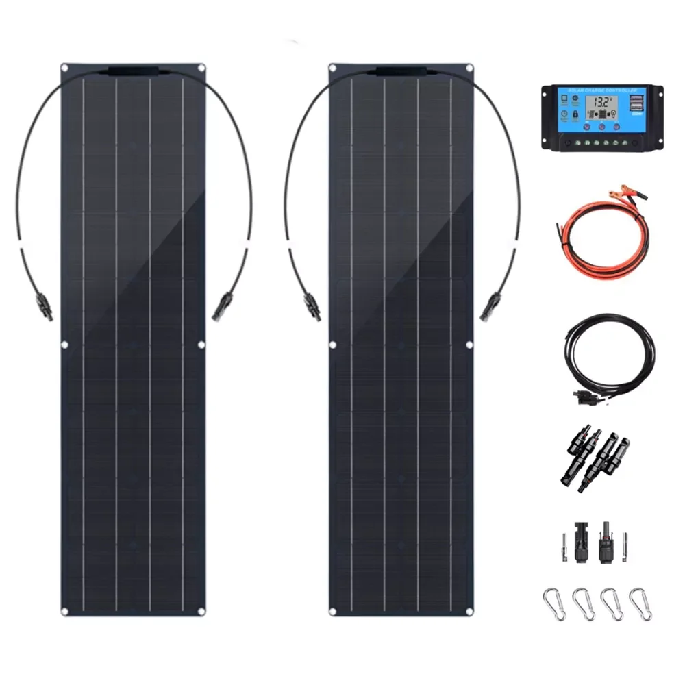 NEW2023 100 Watt Flexible Solar Panel Kit 12V 100W 50W High Efficiency Monocrystalline Silicon Cells PV Panels Placa Solar Power
NEW2023 100 Watt Flexible Solar Panel Kit 12V 100W 50W High Efficiency Monocrystalline Silicon Cells PV Panels Placa Solar Power