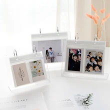 3-5 Inch Desktop Photo Album Acrylic Desk Calendar Mini Photo Cards Book Holder Photo Album Decoration Star Postcard Collect