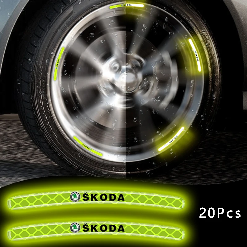 20Pcs Wheel Sticker Reflective Rim Stripe Safety Stickers For Skoda kodiaq rapid karoq superb 2 3 VRS Octavia Fabia Yeti Goods
20Pcs Wheel Sticker Reflective Rim Stripe Safety Stickers For Skoda kodiaq rapid karoq superb 2 3 VRS Octavia Fabia Yeti Goods