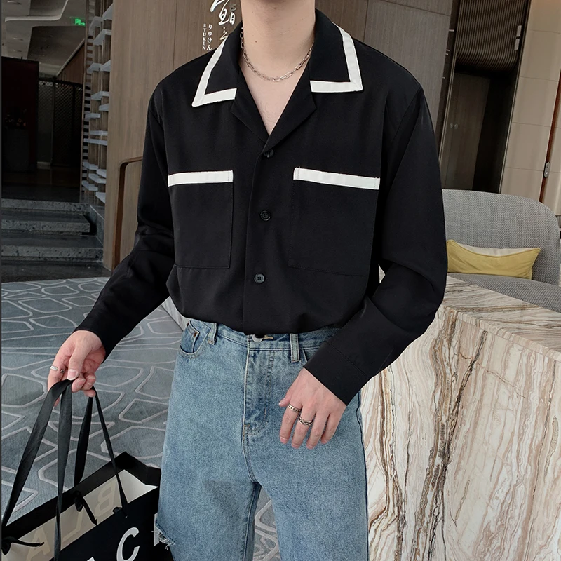 2022 Spring Shirts for Men Loose Long Sleeve Streetwear Shirts Fashion Vintage Lapel Social Party Tuxedo Blouse Men Clothing
2022 Spring Shirts for Men Loose Long Sleeve Streetwear Shirts Fashion Vintage Lapel Social Party Tuxedo Blouse Men Clothing
