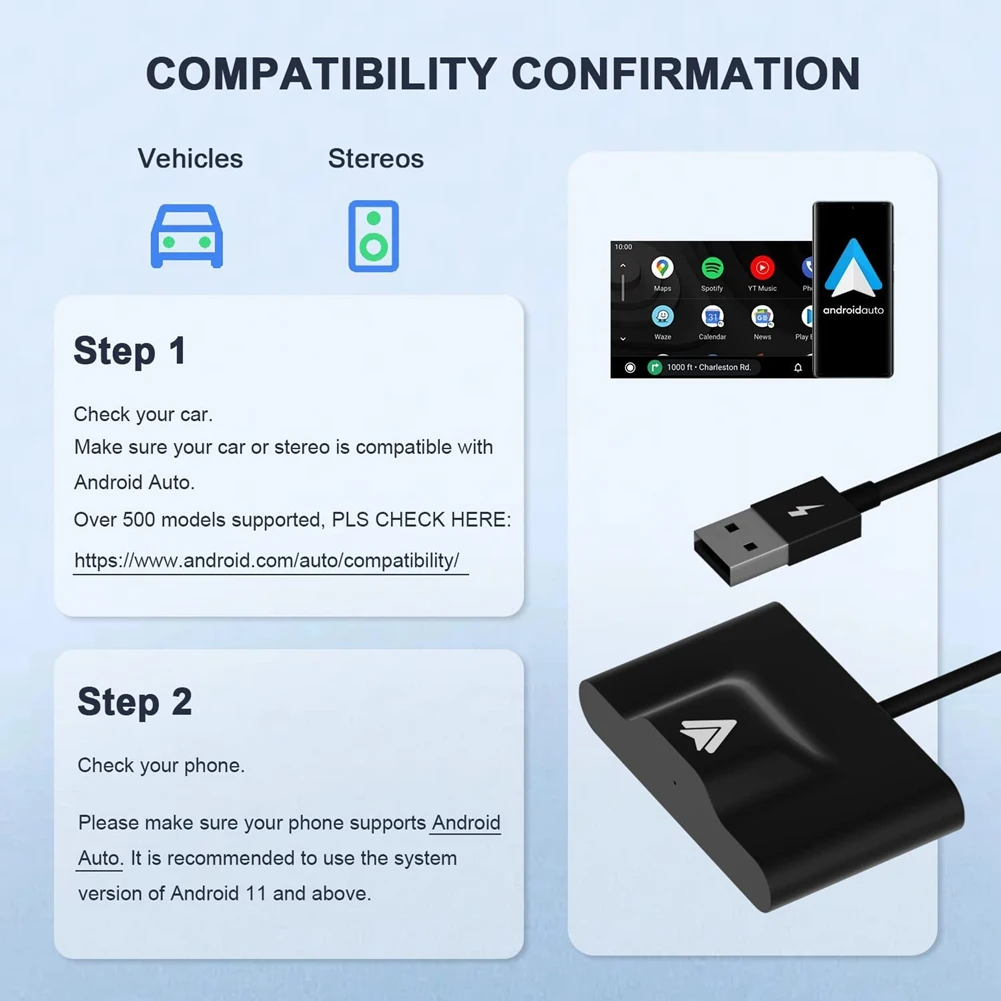 Android Auto Wireless Adapter for Wired Android Auto Car Plug & Play Easy Setup AA Wireless Android Auto Dongle
Android Auto Wireless Adapter for Wired Android Auto Car Plug & Play Easy Setup AA Wireless Android Auto Dongle