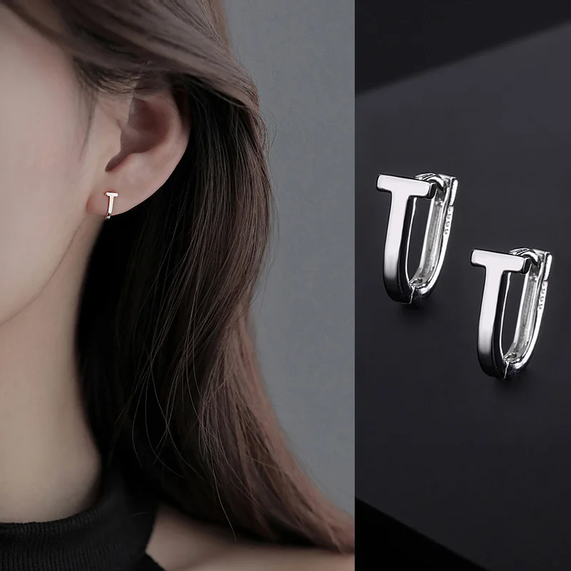 Simple 925 Sterling Silver Geometric Hoop Earrings Statement Ear Studs Classic Stud Earrings for Women Girl Jewelry Ear Studs
Simple 925 Sterling Silver Geometric Hoop Earrings Statement Ear Studs Classic Stud Earrings for Women Girl Jewelry Ear Studs