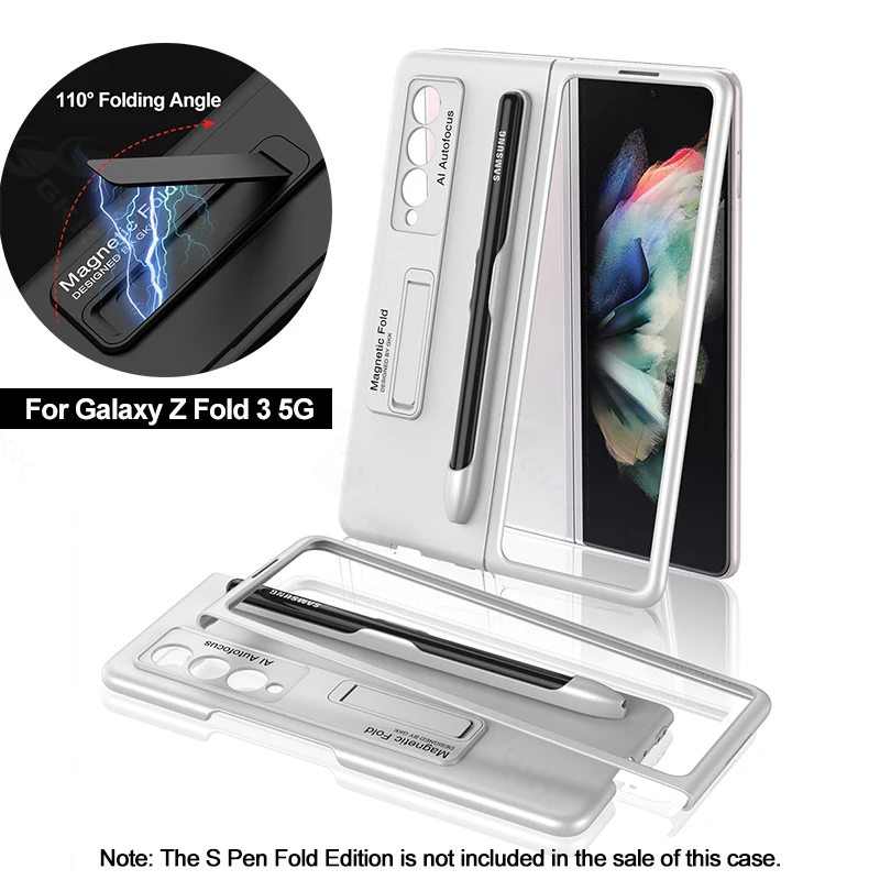 GKK Ультратонкий чехол с подставкой для Samsung Galaxy Z, Складывающийся чехол с 3 отделениями для ручек, противоударный жесткий чехол для Samsung Z Fold 3
GKK Ультратонкий чехол с подставкой для Samsung Galaxy Z, Складывающийся чехол с 3 отделениями для ручек, противоударный жесткий чехол для Samsung Z Fold 3