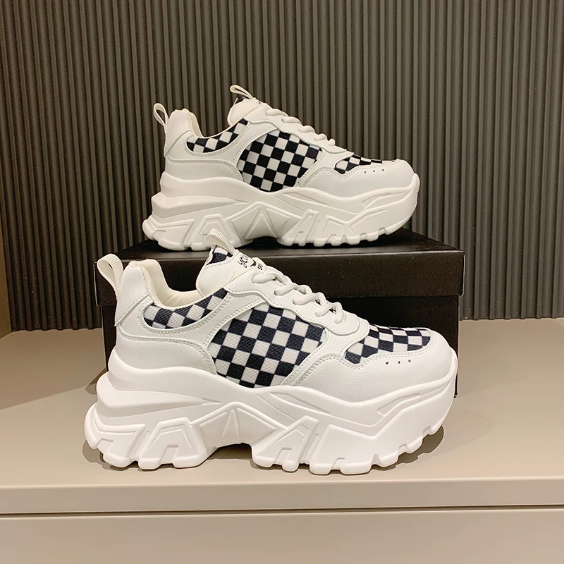Fashion Checkered Women Casual Shoes 2022 Summer Women's Platform Sneakers White Shoes Woman Sport Shoes Chunky Sneakers D3-108
Fashion Checkered Women Casual Shoes 2022 Summer Women's Platform Sneakers White Shoes Woman Sport Shoes Chunky Sneakers D3-108