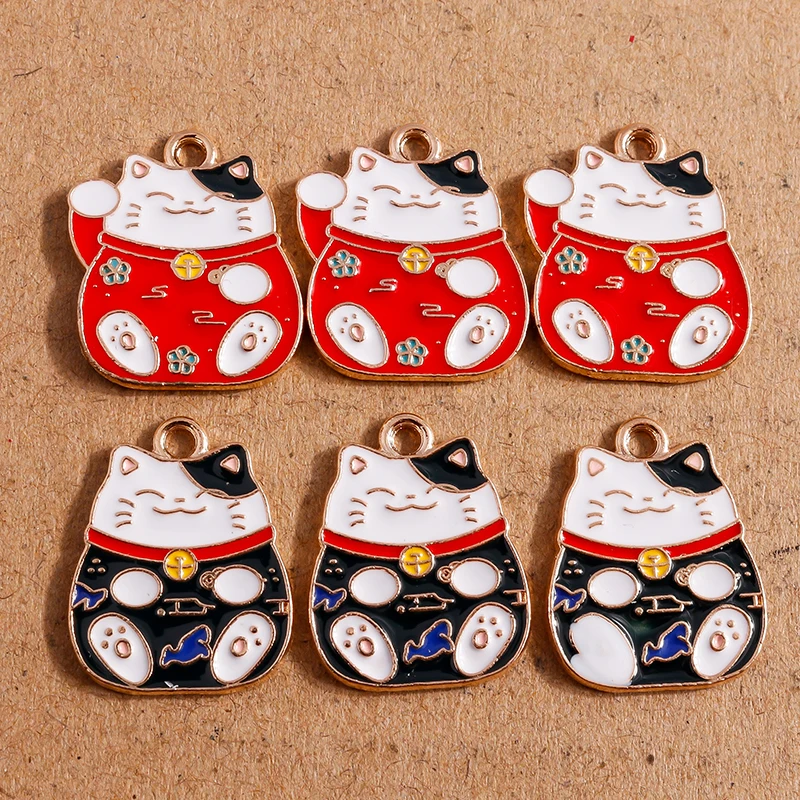 10pcs 17x20mm Cartoon Cat Charms for Jewelry Makings Enamel Animal Charms Pendants for DIY Earrings Necklace Crafts Accessories
10pcs 17x20mm Cartoon Cat Charms for Jewelry Makings Enamel Animal Charms Pendants for DIY Earrings Necklace Crafts Accessories