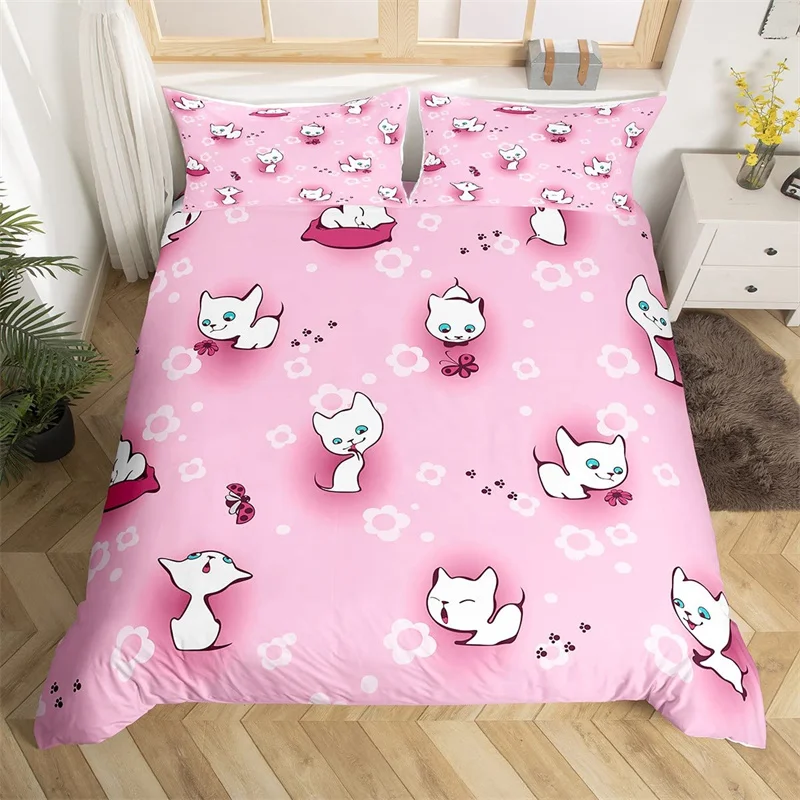 Cartoon Animal Duvet Cover Twin King Cute Cat Bedding Set Microfiber Paw Butterfly Floral Comforter Cover For Kids Girl Bedroom
Cartoon Animal Duvet Cover Twin King Cute Cat Bedding Set Microfiber Paw Butterfly Floral Comforter Cover For Kids Girl Bedroom