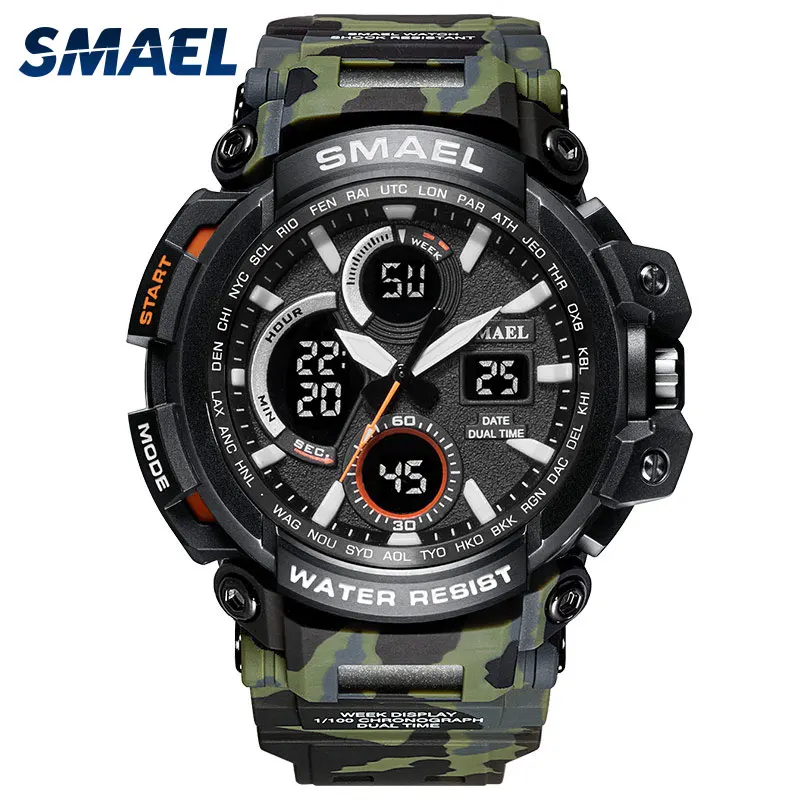 New Military Camo Watch Army Green SMAEL Men Watches Sport Waterproof relogio Army Watch Strap1708B Quartz Watches Stainless Man
New Military Camo Watch Army Green SMAEL Men Watches Sport Waterproof relogio Army Watch Strap1708B Quartz Watches Stainless Man