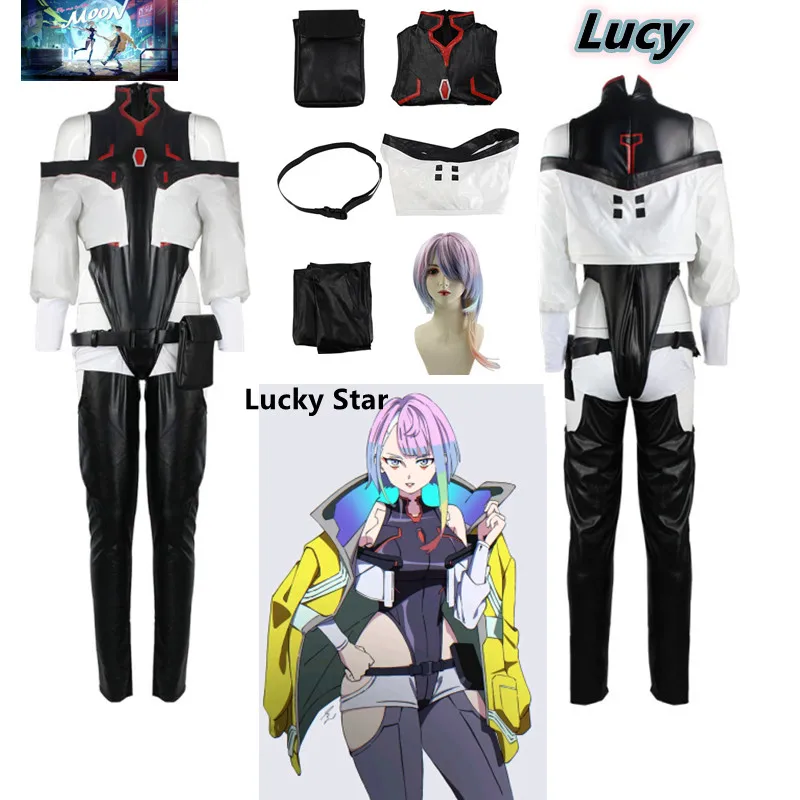 Lucy Cosplay Cyberpunk Edgerunners Cosplay Sexy Women Jumpsuit Cyberpunk Ladies Halloween Costume Lucyna Clothing Wig PU Runner
Lucy Cosplay Cyberpunk Edgerunners Cosplay Sexy Women Jumpsuit Cyberpunk Ladies Halloween Costume Lucyna Clothing Wig PU Runner
