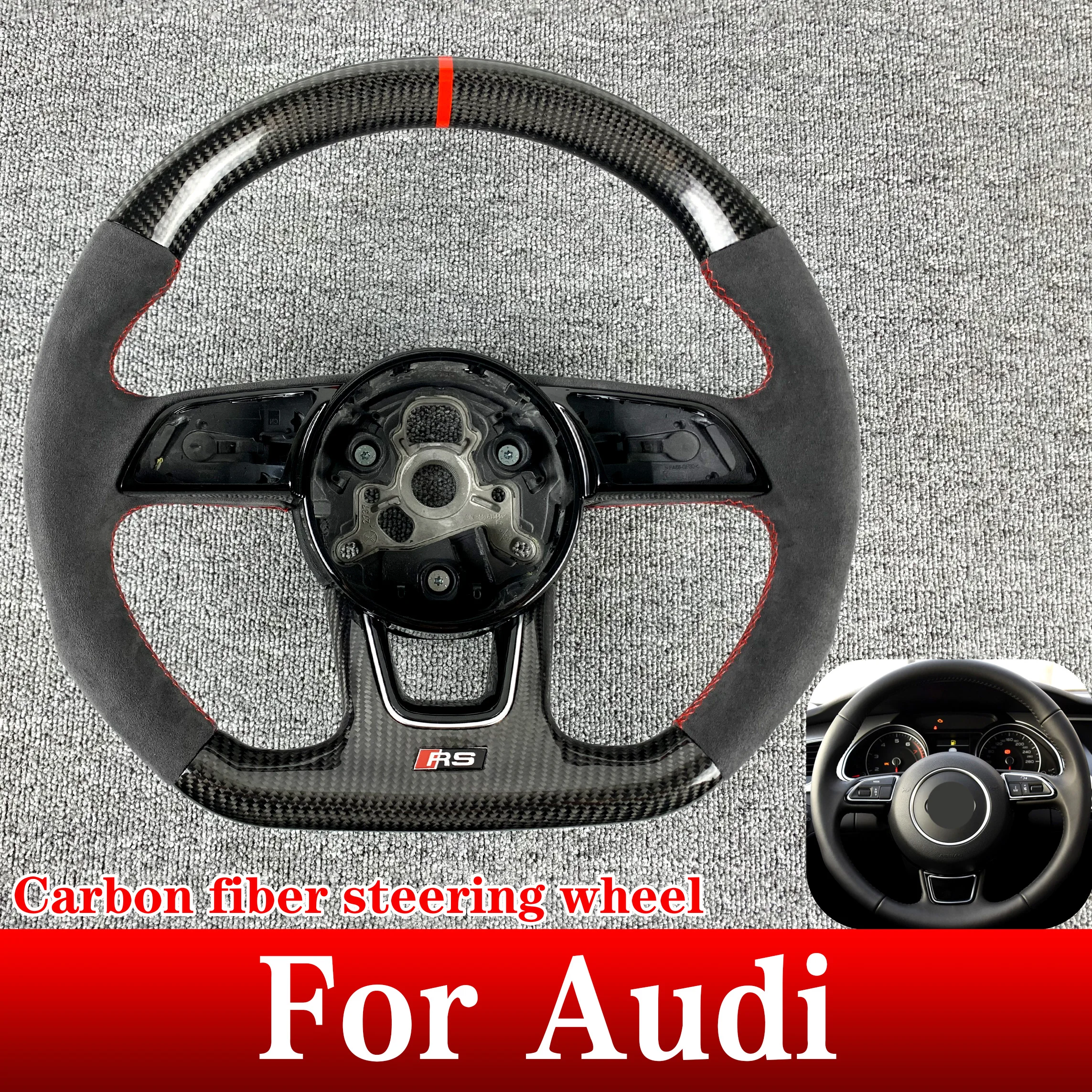 Руль автомобильный из углеродного волокна для Audi A3 A4 S3 S4 S5 S6 A5 A6 RS3 RS4
Руль автомобильный из углеродного волокна для Audi A3 A4 S3 S4 S5 S6 A5 A6 RS3 RS4