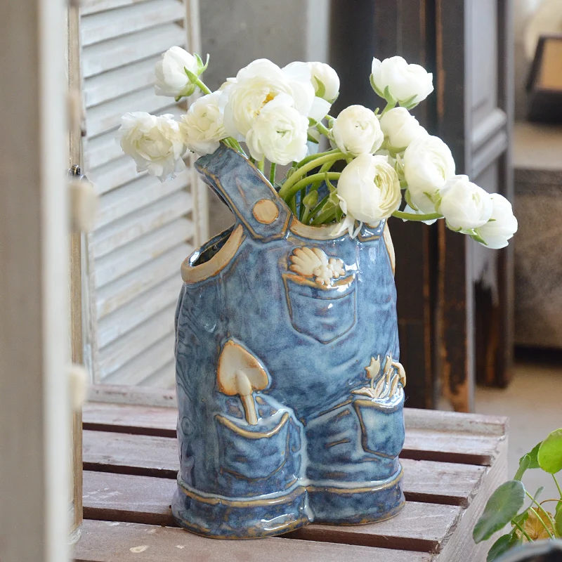 Creative Denim Pants Flower Pot Ceramics Blue Handmade Decor Jeans Shape Figurines Planter Containers For Home Garden Lawn Yard
Creative Denim Pants Flower Pot Ceramics Blue Handmade Decor Jeans Shape Figurines Planter Containers For Home Garden Lawn Yard