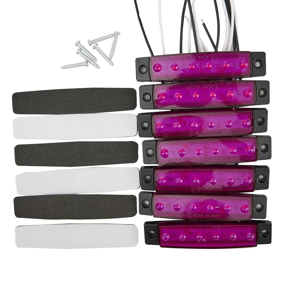 10Pcs Purple 6LED Oblong Boat Truck Trailer Lorry Side Marker Indicators Lights Car Interior Lights Ceiling Lamp DC 12V-24V
10Pcs Purple 6LED Oblong Boat Truck Trailer Lorry Side Marker Indicators Lights Car Interior Lights Ceiling Lamp DC 12V-24V