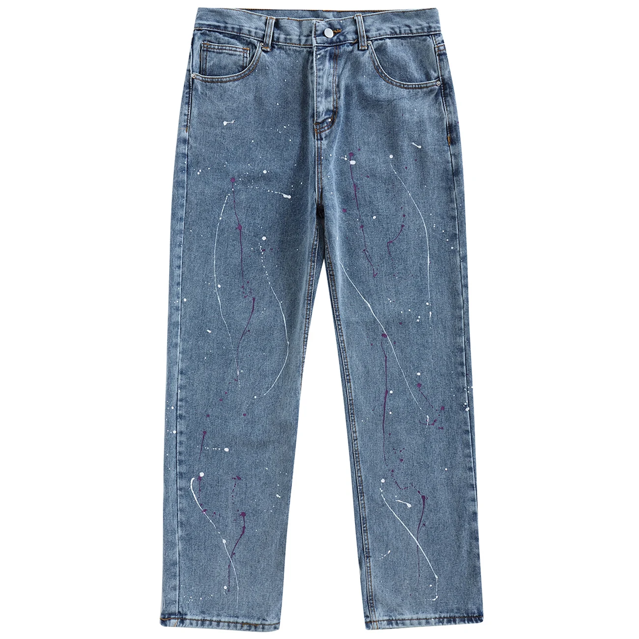 Hip Hop Ink-spray Print Washed Denim Pants Streetwear Harajuku Vintage Denim Pants Jeans Men Women Trousers Casual Pants
Hip Hop Ink-spray Print Washed Denim Pants Streetwear Harajuku Vintage Denim Pants Jeans Men Women Trousers Casual Pants