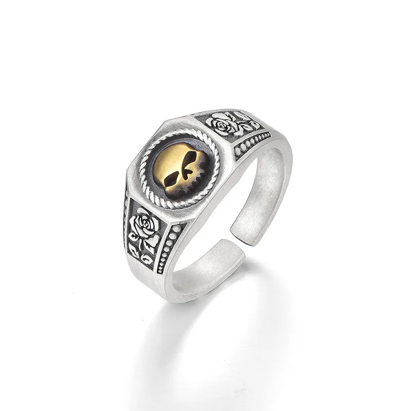 Fashion jewelry personality design niche trendy men ring, retro accessories domineering skull Thai silver ring for men
Fashion jewelry personality design niche trendy men ring, retro accessories domineering skull Thai silver ring for men