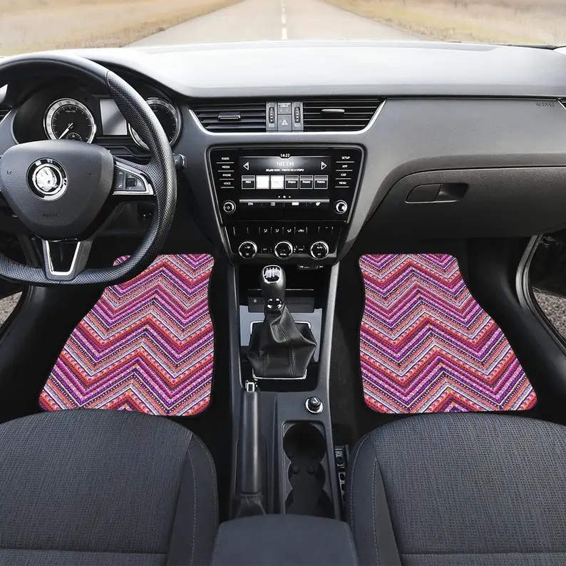 Pink Purple Zig Zag Ethnic Pattern Car Floor Mats Set, Front and Back Floor Mats for Car, Car Accessories
Pink Purple Zig Zag Ethnic Pattern Car Floor Mats Set, Front and Back Floor Mats for Car, Car Accessories