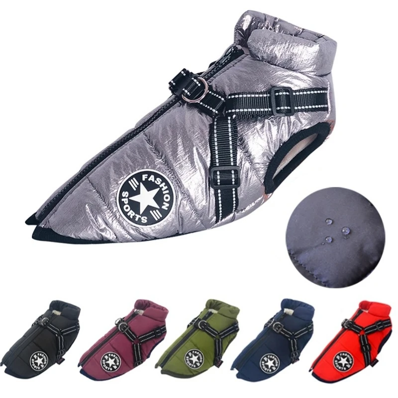 Large Pet Dog Winter Jacket Waterproof Warm Dog Coats Soft Puppy Clothes with Harness for Labrador Chihuahua French Bulldog
Large Pet Dog Winter Jacket Waterproof Warm Dog Coats Soft Puppy Clothes with Harness for Labrador Chihuahua French Bulldog
