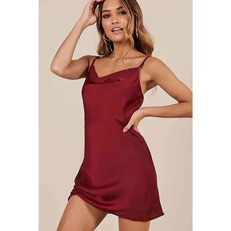 Flank Degajeli Satin Dress Burgundy Women 'S Summer Dress Casual Long Prom Midi Maxi
Flank Degajeli Satin Dress Burgundy Women 'S Summer Dress Casual Long Prom Midi Maxi