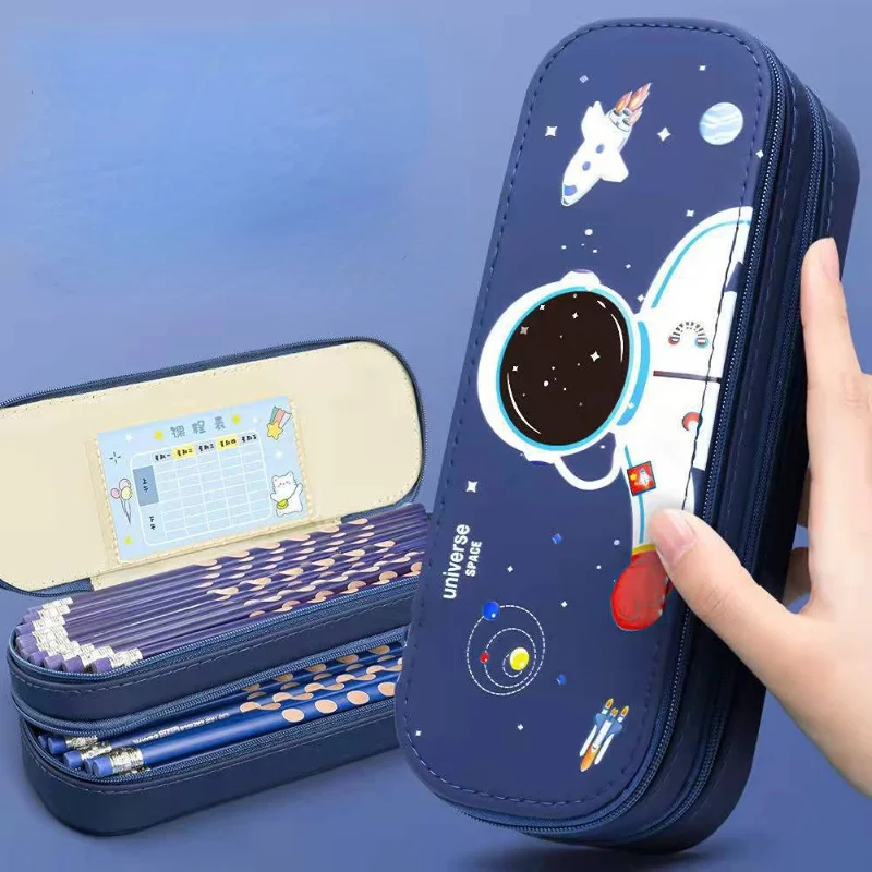 Space Astronauts Pencil Bag Double-Layer Pen Bag Large Capacity School Case Boys Style Stationery Holder School Supplies
Space Astronauts Pencil Bag Double-Layer Pen Bag Large Capacity School Case Boys Style Stationery Holder School Supplies