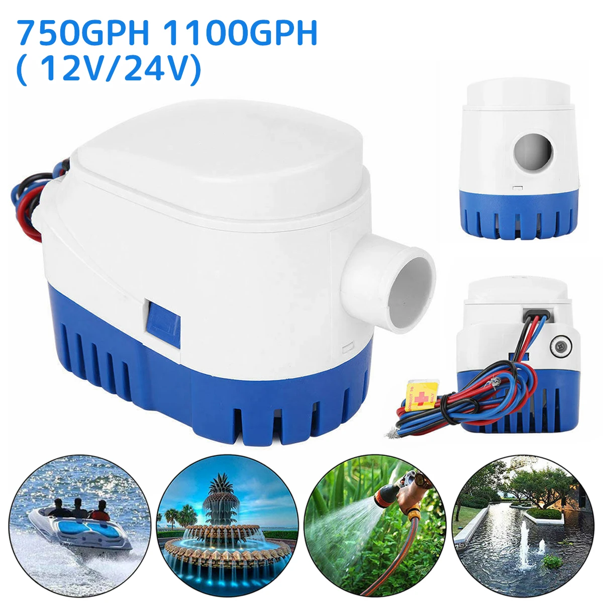 12/24 В автомобильный откачивающий насос, погружной МОРСКОЙ лодочный откачивающий насос 750/1100 галлонов в час, Водонепроницаемый компактный электрический откачивающий водяной насос
12/24 В автомобильный откачивающий насос, погружной МОРСКОЙ лодочный откачивающий насос 750/1100 галлонов в час, Водонепроницаемый компактный электрический откачивающий водяной насос