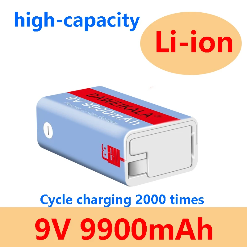 9V 9900mAh USB Charging Lithium Li-ion Rechargeable Battery for Multimeter Micro Microphone Toy Remote Control KTV Meter Alarm 
9V 9900mAh USB Charging Lithium Li-ion Rechargeable Battery for Multimeter Micro Microphone Toy Remote Control KTV Meter Alarm