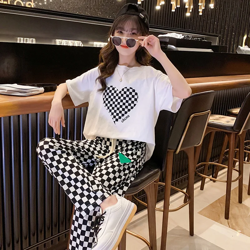 Girls Clothes Suit Summer New Children T-shirt Tops+ Plaid Pants 2pc Set Kids Girl Clothes Outfits Teen Girls Clothing 8-14 Yrs
Girls Clothes Suit Summer New Children T-shirt Tops+ Plaid Pants 2pc Set Kids Girl Clothes Outfits Teen Girls Clothing 8-14 Yrs