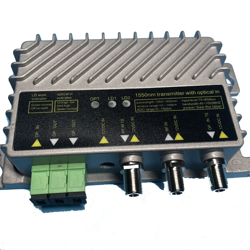 optical fiber transmitter 1550nm optical transmitter and receiver Feed type dual 10dbm cable tv transmitter
optical fiber transmitter 1550nm optical transmitter and receiver Feed type dual 10dbm cable tv transmitter